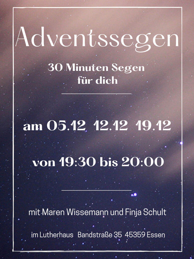 Evgl.Kirchengemeinde-Essen-Bedingrade-Schoenebeck-Plakat-Adventssegen